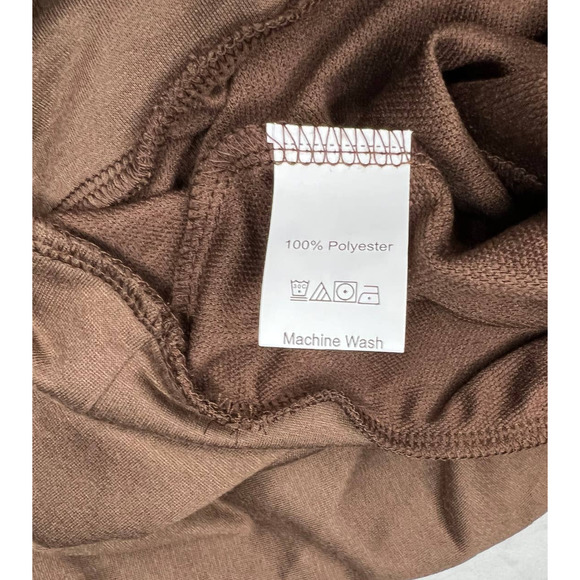 NWT Romwe Brown Light Weight Sweatshirt Long Sleeve Rich Brown with Butterfly M - Picture 6 of 9